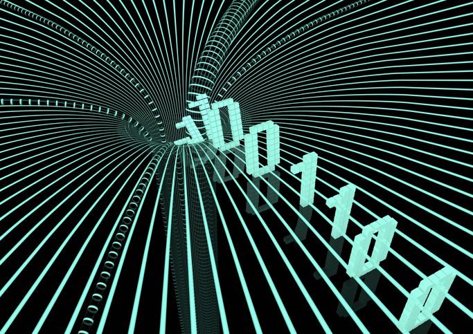 digtal black hole eating data Data (zeros and ones) disappearing into a black hole.