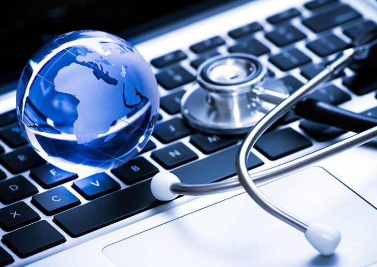 Corporate-Legal-Department-Health-check stethoscope on laptop