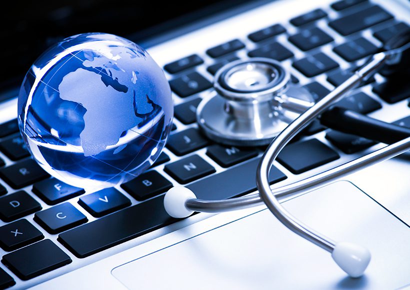 Corporate-Legal-Department-Health-check stethoscope on laptop