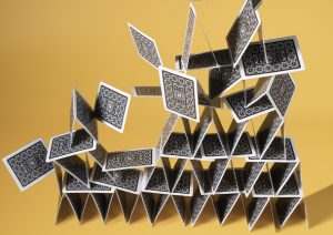 House of cards collapsing.