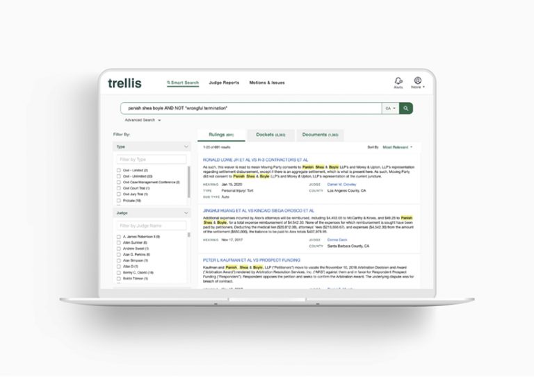 trellis-screenshot Trellis, Legal Analytics AI
