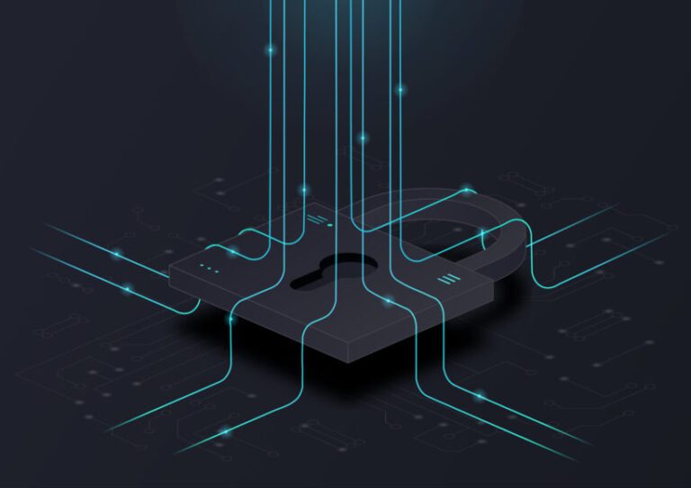 Security business concept Security business concept. Application for businessmen or entrepreneurs. Paid cell for serious companies, protection of personal data. Big lock and security metaphor. Isometric vector illustration