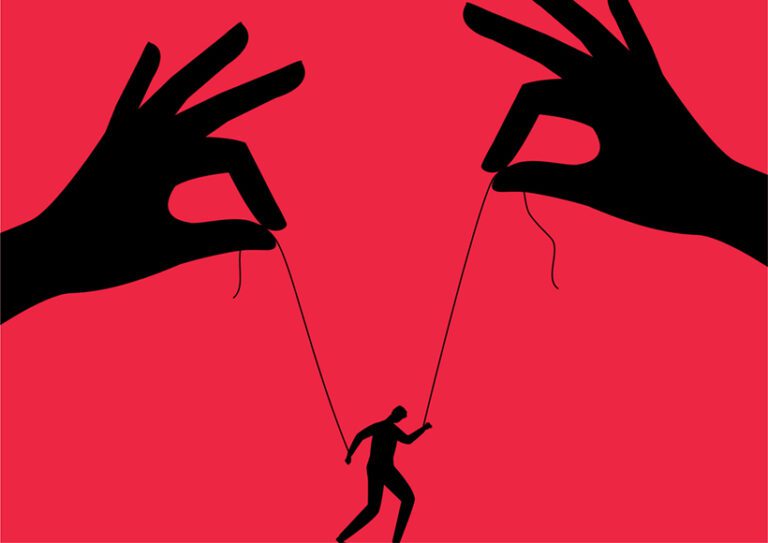 independence-of-a-companys-outside-directors person being held by strings like a puppet