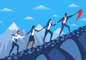 abstract-concept-way-to-achieve-business-success-vector-id1302675848